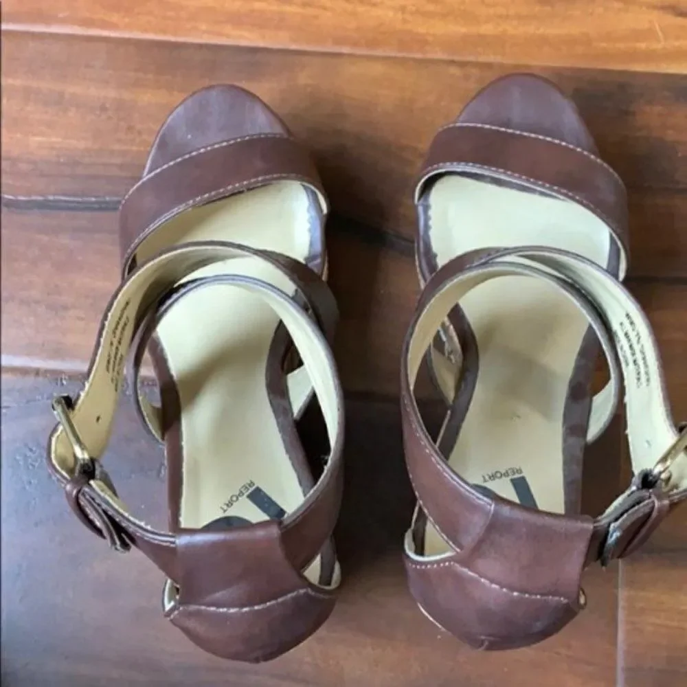 𝅺SHANGHAI Wedge Cork Sandals - Report Shoes